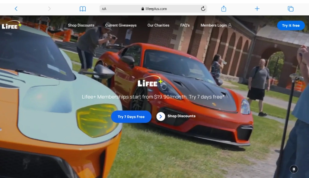 LifeePlus+ homepage design layout and membership rewards platform overview