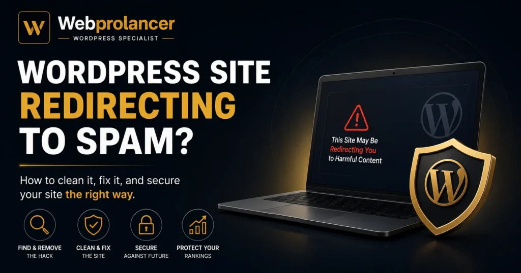 Fix WordPress site redirecting to spam and malware hack